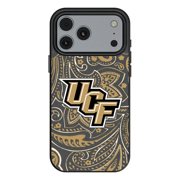 University of Central Florida Golden Knights Paisley iPhone MagSafe Compatible Phone Case for Apple iPhone