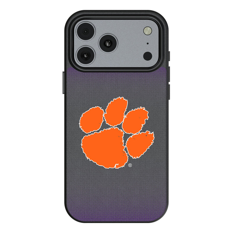 Clemson University Tigers Linen iPhone MagSafe Compatible Phone Case for Apple iPhone