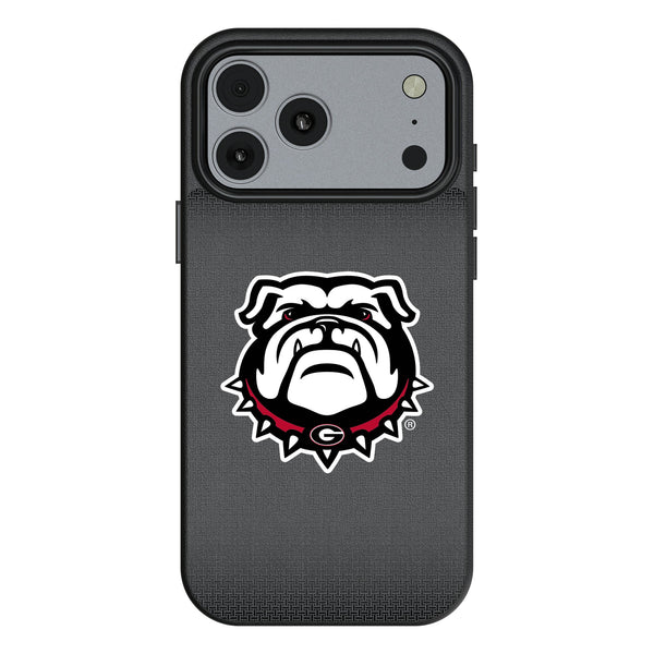 University of Georgia Bulldogs Uga Linen iPhone MagSafe Compatible Phone Case for Apple iPhone