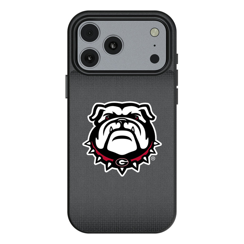 University of Georgia Bulldogs Uga Linen iPhone MagSafe Compatible Phone Case for Apple iPhone