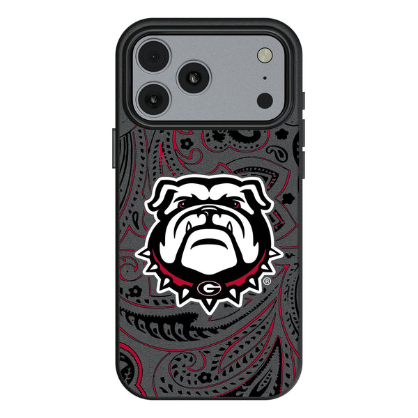 University of Georgia Bulldogs Uga Paisley iPhone MagSafe Compatible Phone Case for Apple iPhone