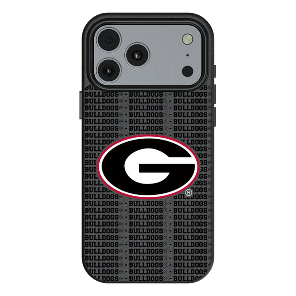 University of Georgia Bulldogs Text Backdrop iPhone MagSafe Compatible Phone Case for Apple iPhone