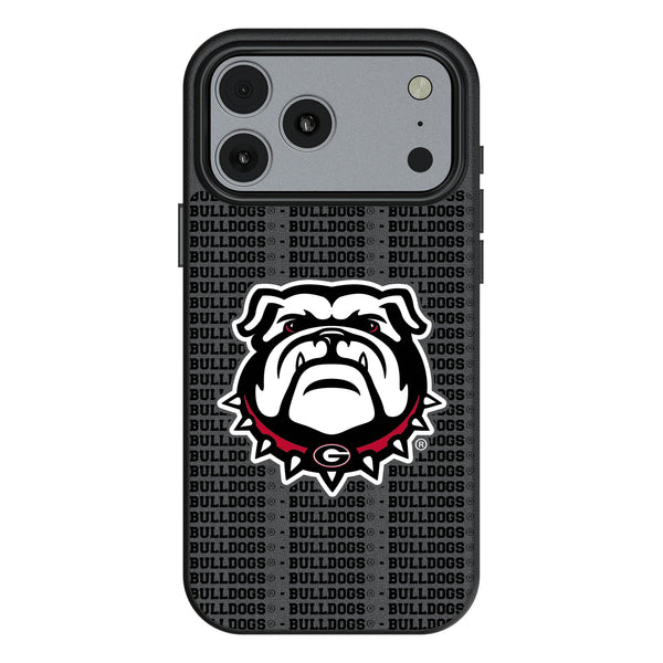 University of Georgia Bulldogs Uga Text Backdrop iPhone MagSafe Compatible Phone Case for Apple iPhone