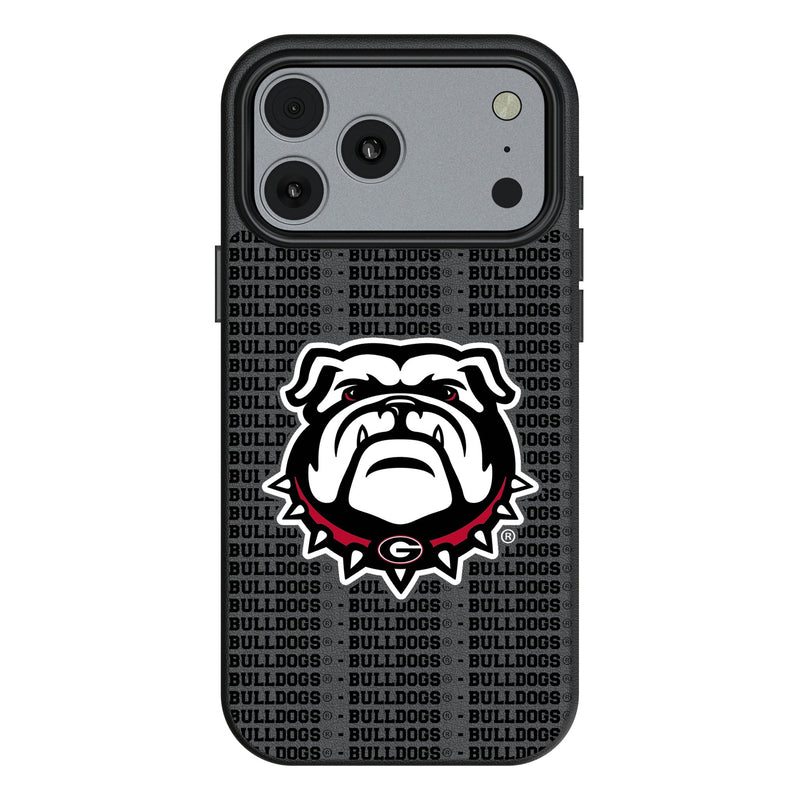 University of Georgia Bulldogs Uga Text Backdrop iPhone MagSafe Compatible Phone Case for Apple iPhone