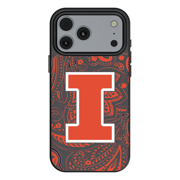 University of Illinois Fighting Illini Paisley iPhone MagSafe Compatible Phone Case for Apple iPhone