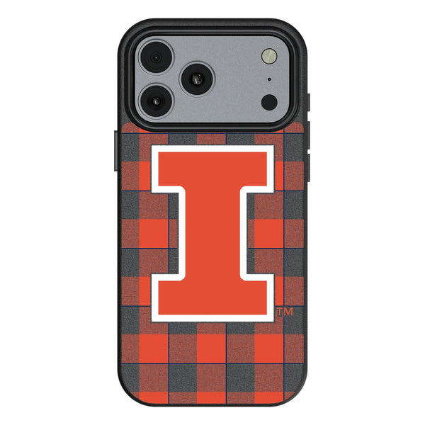 University of Illinois Fighting Illini Plaid iPhone MagSafe Compatible Phone Case for Apple iPhone