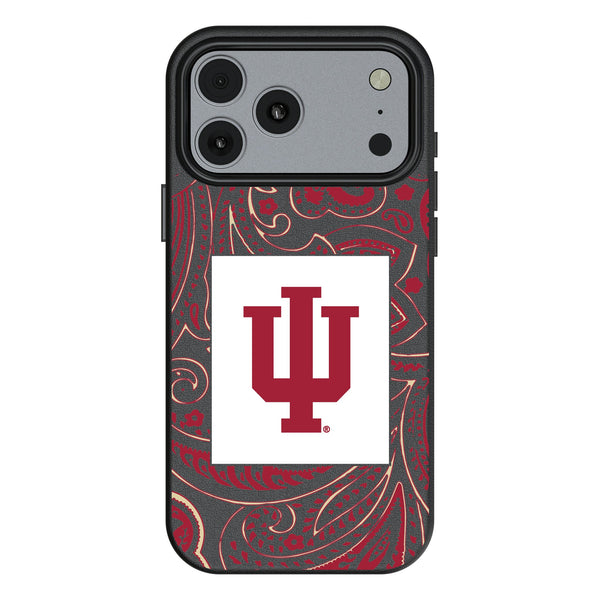 Indiana University Hoosiers Paisley iPhone MagSafe Compatible Phone Case for Apple iPhone