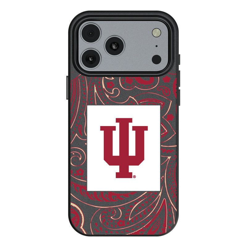 Indiana University Hoosiers Paisley iPhone MagSafe Compatible Phone Case for Apple iPhone