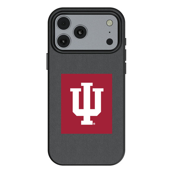 Indiana University Hoosiers Text Backdrop iPhone MagSafe Compatible Phone Case for Apple iPhone