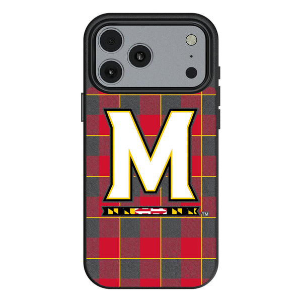 University of Maryland Terrapins Plaid iPhone MagSafe Compatible Phone Case for Apple iPhone