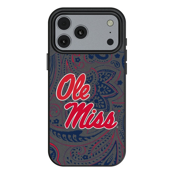 University of Mississippi Rebels Paisley iPhone MagSafe Compatible Phone Case for Apple iPhone