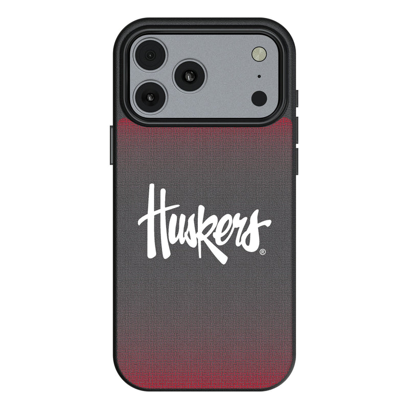 University of Nebraska Huskers Linen iPhone MagSafe Compatible Phone Case for Apple iPhone