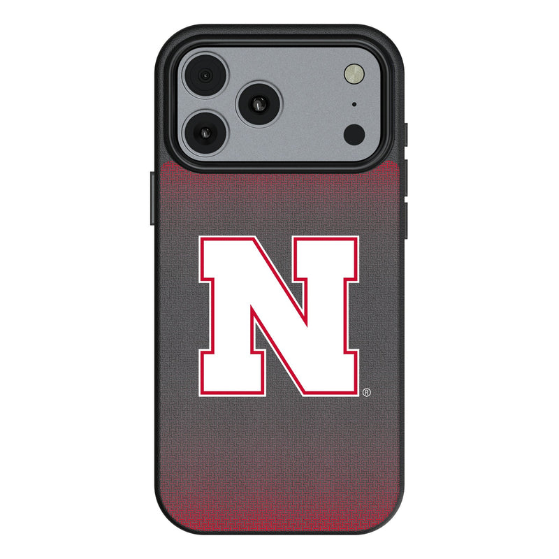 University of Nebraska Huskers Block N Linen iPhone MagSafe Compatible Phone Case for Apple iPhone