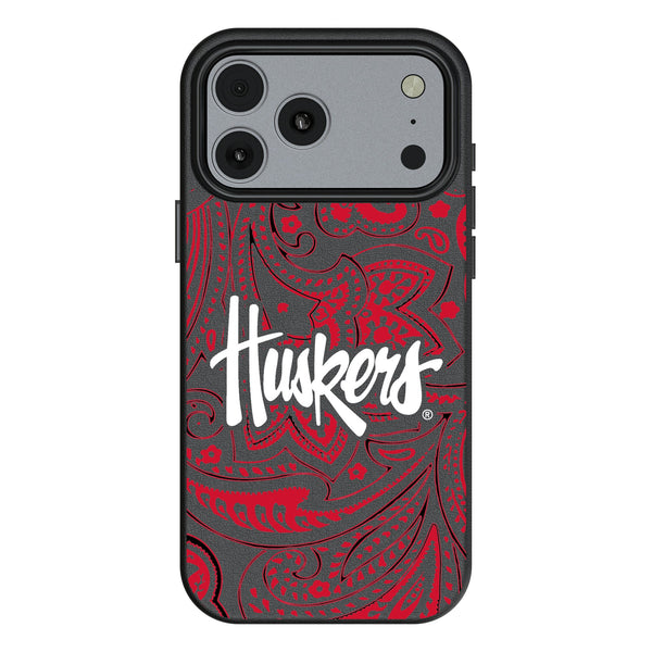 University of Nebraska Huskers Paisley iPhone MagSafe Compatible Phone Case for Apple iPhone