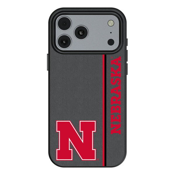 University of Nebraska Huskers Block N Sidebar iPhone MagSafe Compatible Phone Case for Apple iPhone