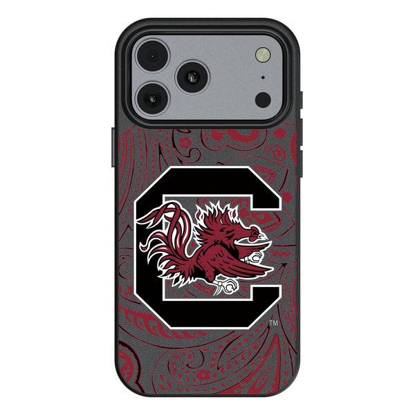 University of South Carolina Gamecocks Paisley iPhone MagSafe Compatible Phone Case for Apple iPhone