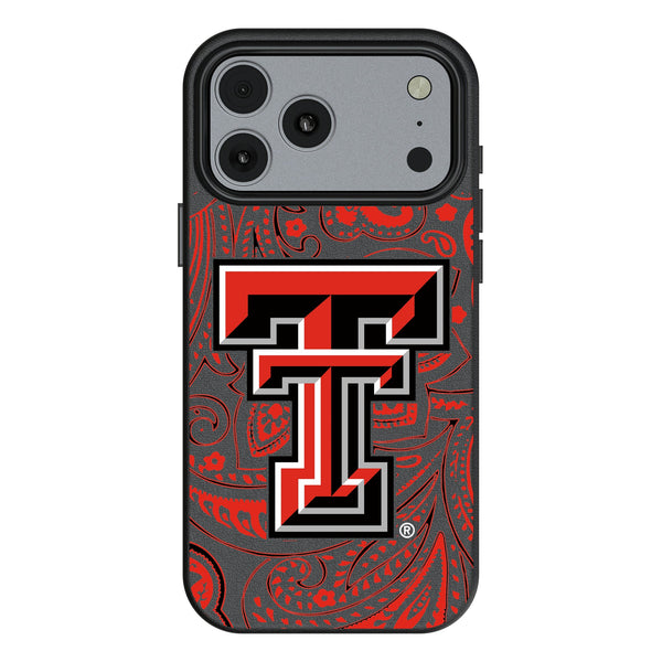 Texas Tech Red Raiders Paisley iPhone MagSafe Compatible Phone Case for Apple iPhone