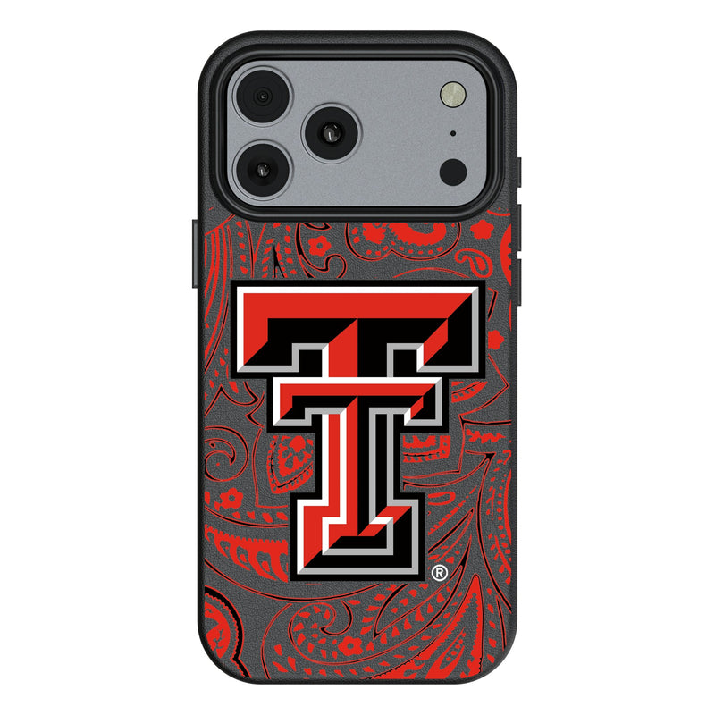 Texas Tech Red Raiders Paisley iPhone MagSafe Compatible Phone Case for Apple iPhone