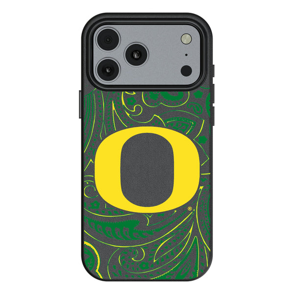 University of Oregon Ducks Paisley iPhone MagSafe Compatible Phone Case for Apple iPhone