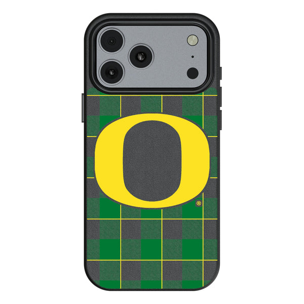 University of Oregon Ducks Plaid iPhone MagSafe Compatible Phone Case for Apple iPhone