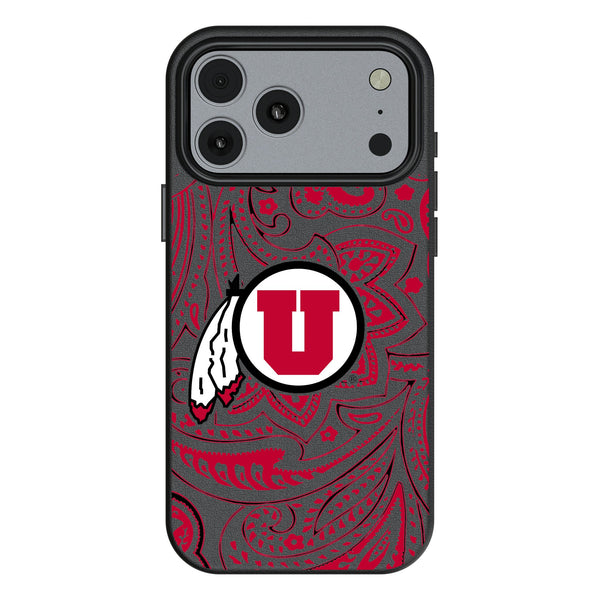 University of Utah Utes Paisley iPhone MagSafe Compatible Phone Case for Apple iPhone