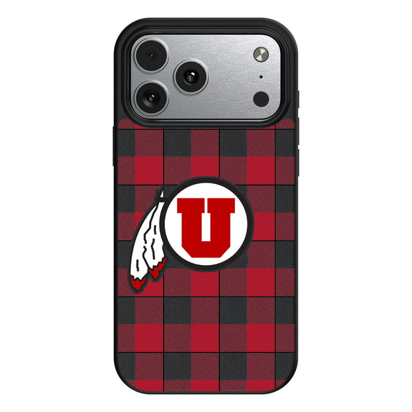 University of Utah Utes Plaid iPhone MagSafe Compatible Phone Case for Apple iPhone