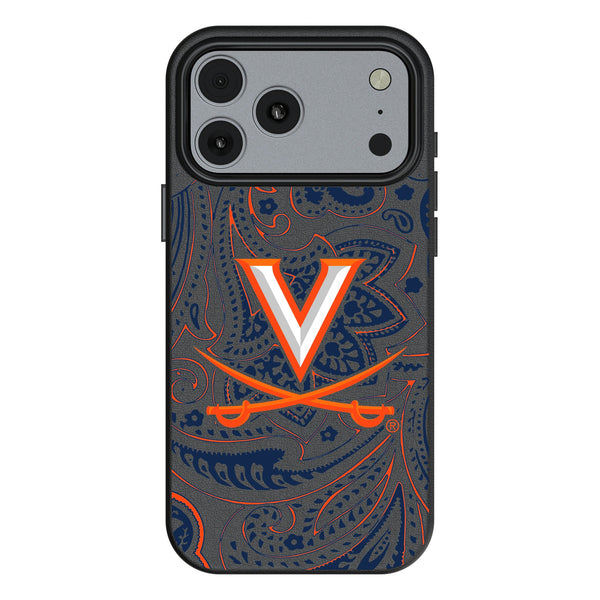 University of Virginia Cavaliers Paisley iPhone MagSafe Compatible Phone Case for Apple iPhone