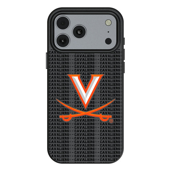 University of Virginia Cavaliers Text Backdrop iPhone MagSafe Compatible Phone Case for Apple iPhone
