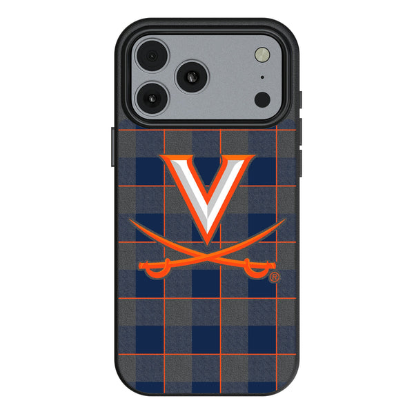 University of Virginia Cavaliers Plaid iPhone MagSafe Compatible Phone Case for Apple iPhone