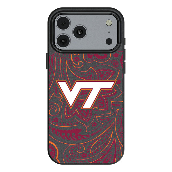 Virginia Tech Hokies Paisley iPhone MagSafe Compatible Phone Case for Apple iPhone