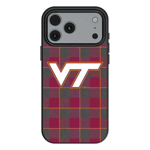 Virginia Tech Hokies Plaid iPhone MagSafe Compatible Phone Case for Apple iPhone