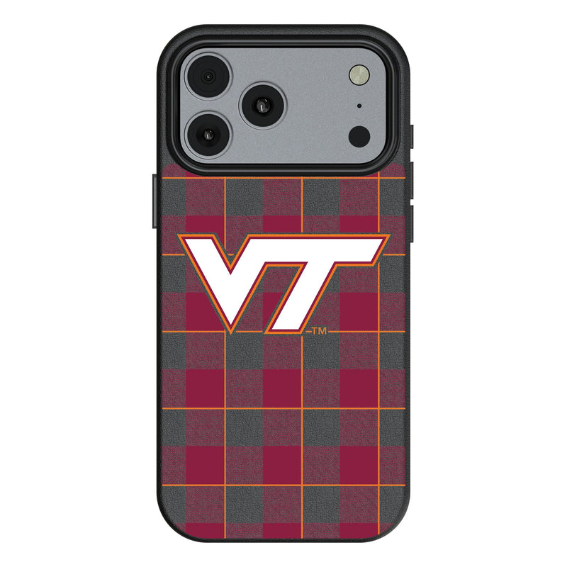 Virginia Tech Hokies Plaid iPhone MagSafe Compatible Phone Case for Apple iPhone
