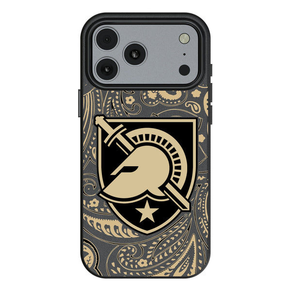 United States Military Academy Black Knights Paisley iPhone MagSafe Compatible Phone Case for Apple iPhone