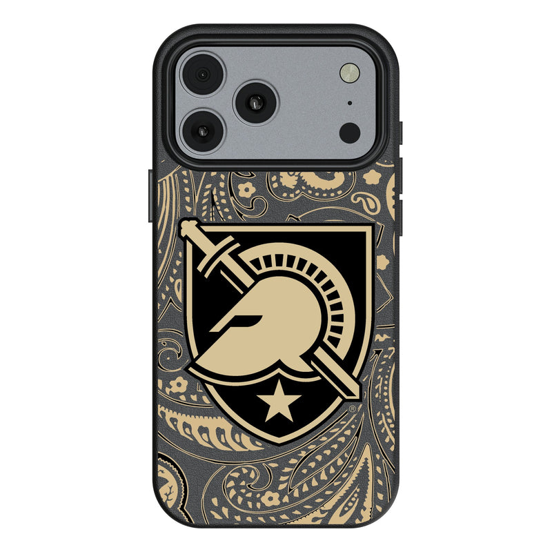 United States Military Academy Black Knights Paisley iPhone MagSafe Compatible Phone Case for Apple iPhone