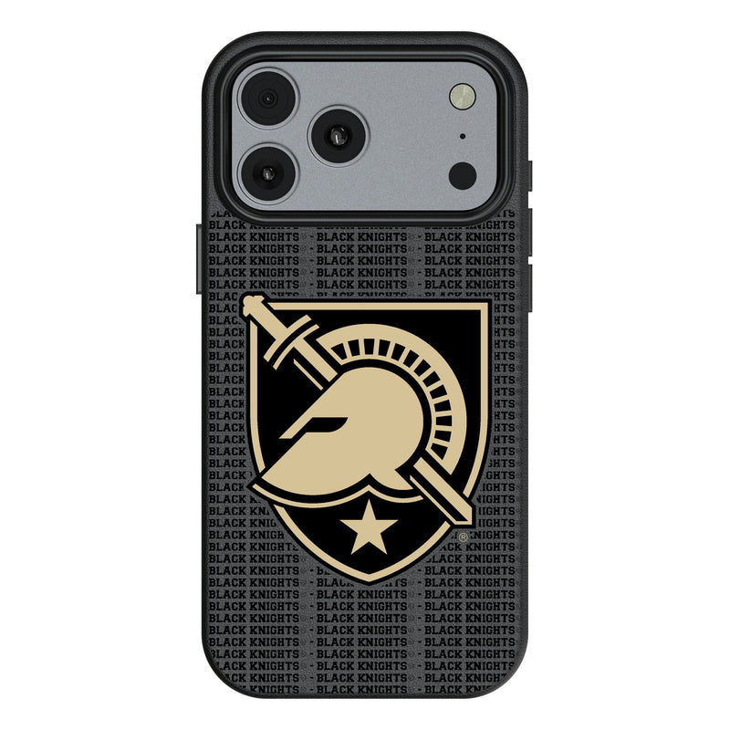 United States Military Academy Black Knights Text Backdrop iPhone MagSafe Compatible Phone Case for Apple iPhone