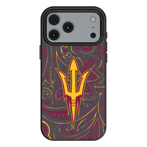 Arizona State University Sun Devils Paisley iPhone MagSafe Compatible Phone Case for Apple iPhone