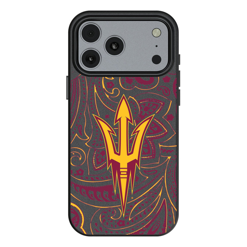 Arizona State University Sun Devils Paisley iPhone MagSafe Compatible Phone Case for Apple iPhone