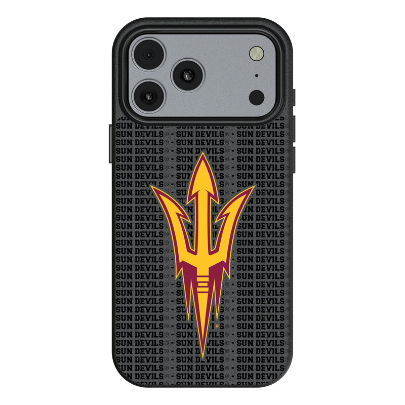 Arizona State University Sun Devils Text Backdrop iPhone MagSafe Compatible Phone Case for Apple iPhone