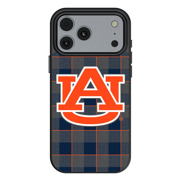 University of Auburn Tigers Plaid iPhone MagSafe Compatible Phone Case for Apple iPhone
