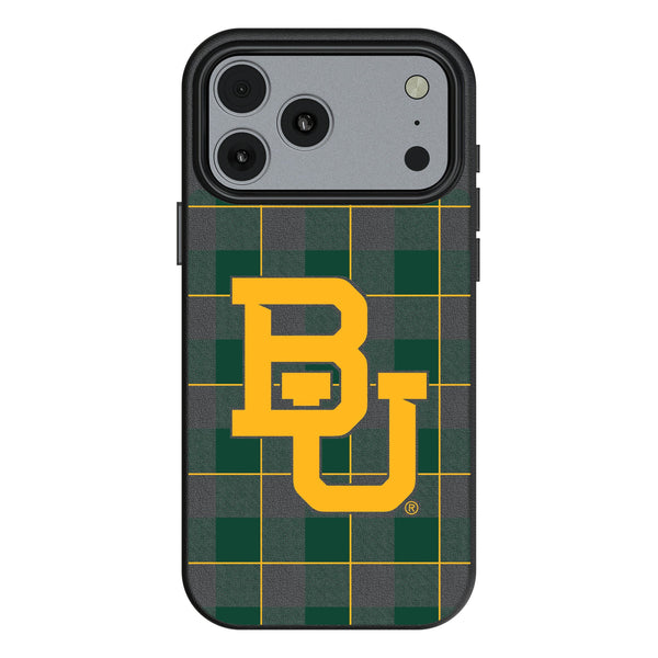 Baylor University Bears Plaid iPhone MagSafe Compatible Phone Case for Apple iPhone