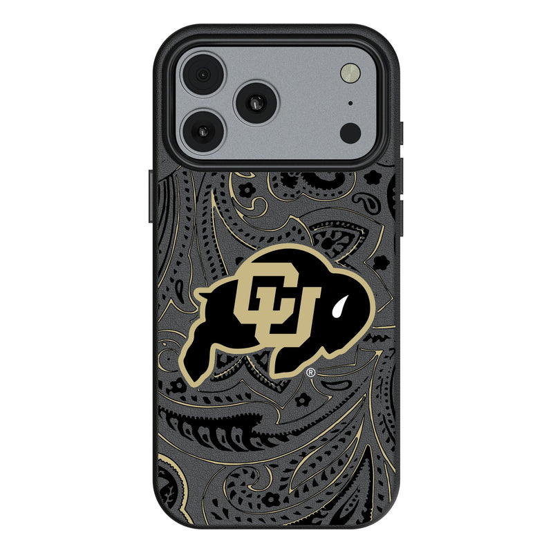 University of Colorado Buffaloes Paisley iPhone MagSafe Compatible Phone Case for Apple iPhone