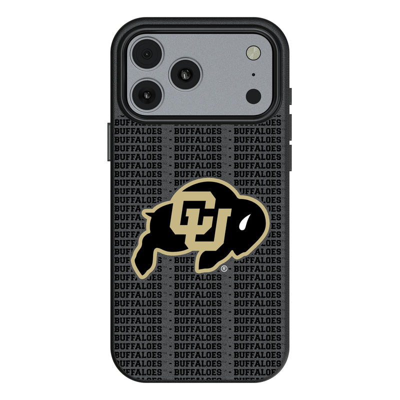 University of Colorado Buffaloes Text Backdrop iPhone MagSafe Compatible Phone Case for Apple iPhone