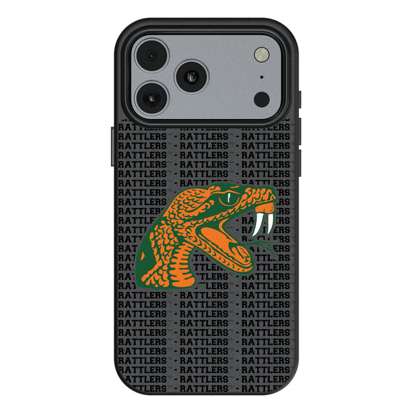 Florida A&M University Rattlers Text Backdrop iPhone MagSafe Compatible Phone Case for Apple iPhone