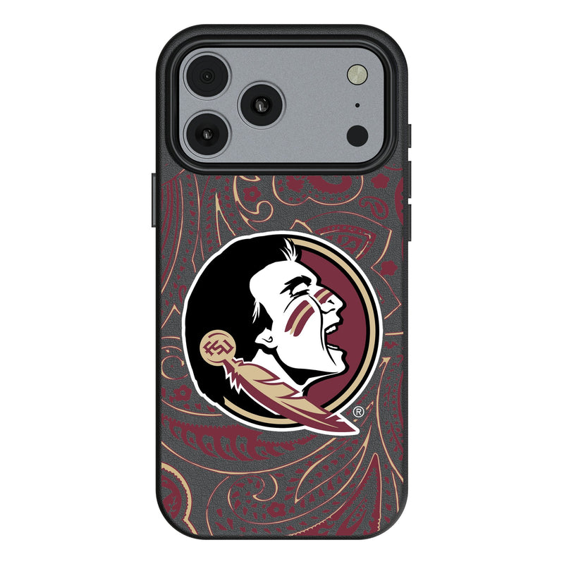 Florida State University Seminoles Paisley iPhone MagSafe Compatible Phone Case for Apple iPhone