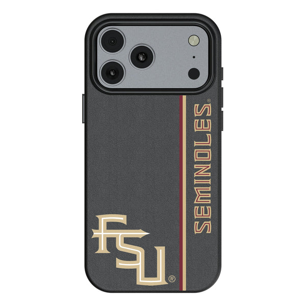 Florida State University Seminoles Athletic Wordmark Sidebar iPhone MagSafe Compatible Phone Case for Apple iPhone
