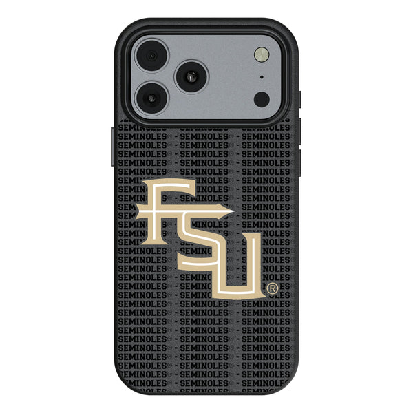Florida State University Seminoles Athletic Wordmark Text Backdrop iPhone MagSafe Compatible Phone Case for Apple iPhone