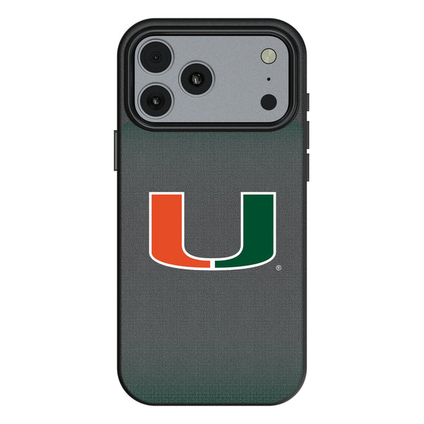 University of Miami Hurricanes Linen iPhone MagSafe Compatible Phone Case for Apple iPhone