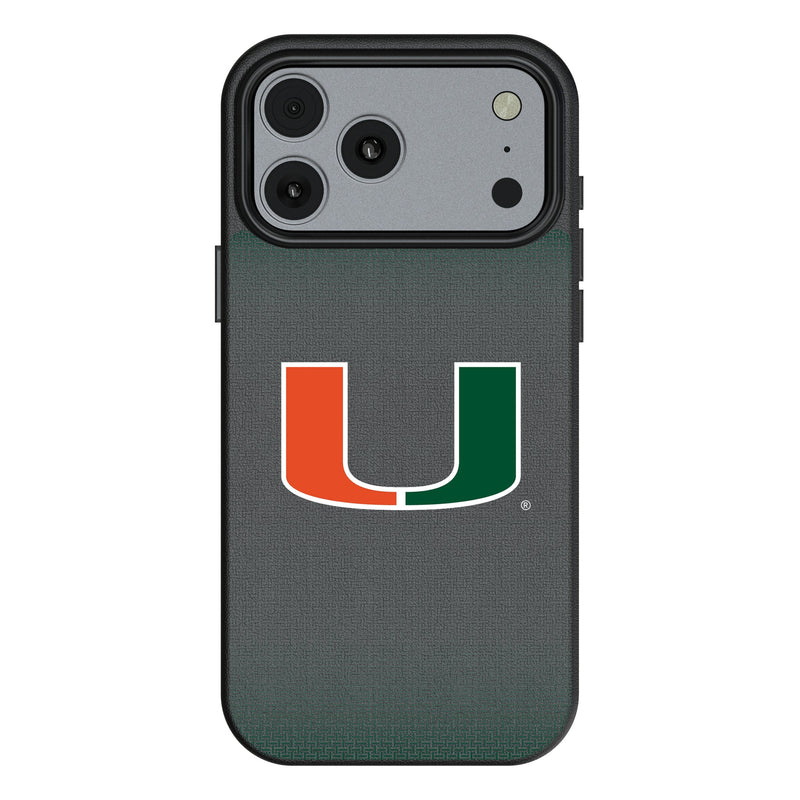 University of Miami Hurricanes Linen iPhone MagSafe Compatible Phone Case for Apple iPhone