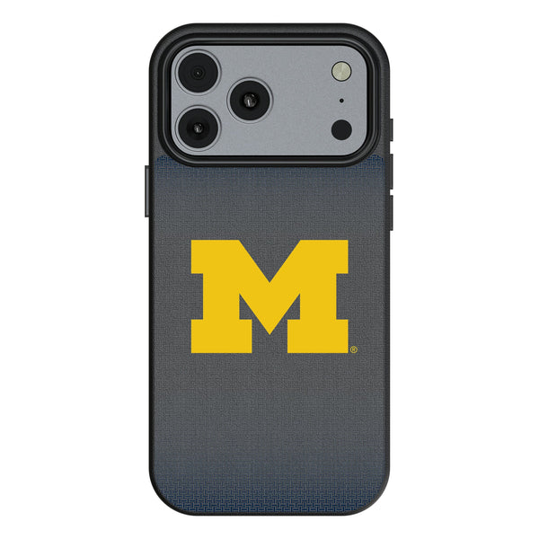 University of Michigan Wolverines Linen iPhone MagSafe Compatible Phone Case for Apple iPhone