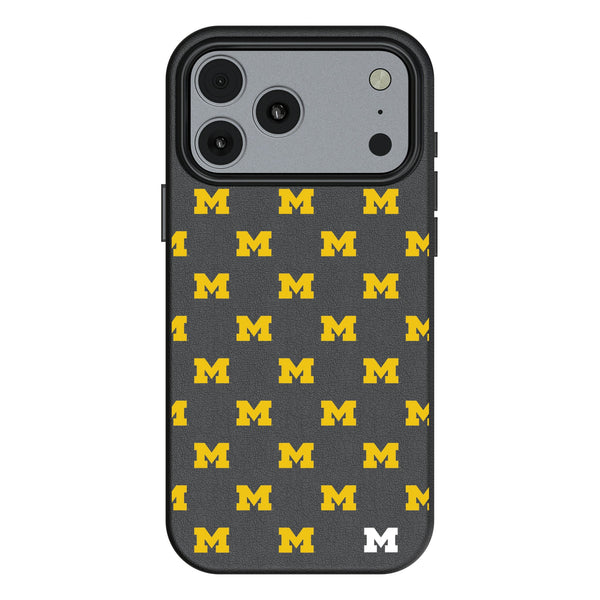 University of Michigan Wolverines Fashion Pattern iPhone MagSafe Compatible Phone Case for Apple iPhone